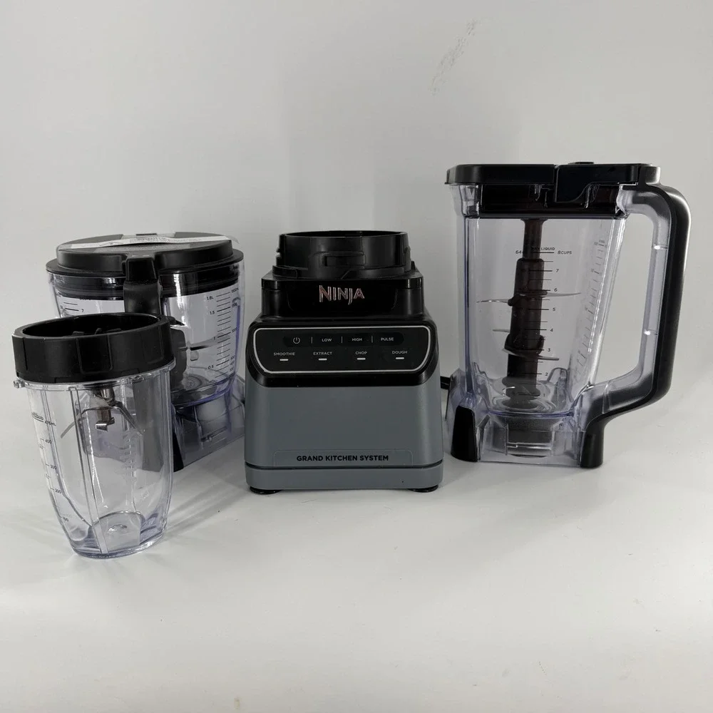 Ninja Grand Kitchen System Blender Food Processor Grey Black Auto-iQ 3-in-1 Set